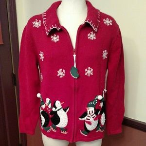 True ugly Christmas sweater vintage penguin